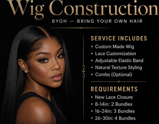 Bring Your Own Hair Wig Construction Service